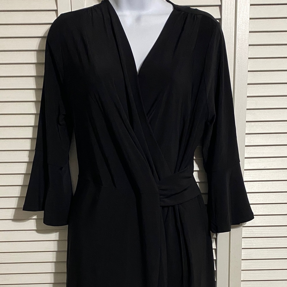 Gramergy 22 Black Women's faux Wrap Dress - Picture 3 of 9